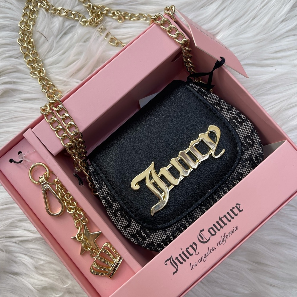 JUICY COUTURE Micro Mini Bag With Detachable Dangle Charm Gift Set New With Box
